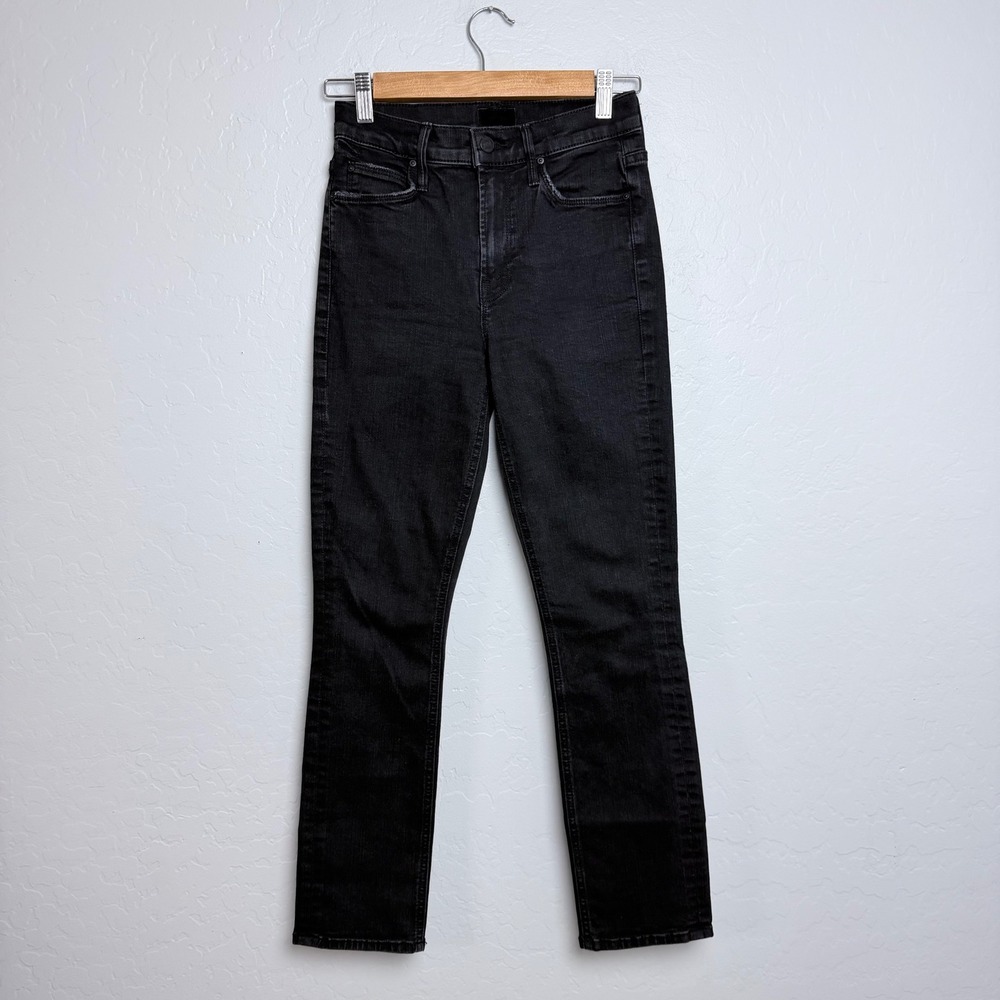 Mother The Mid Rise Dazzler‎ Ankle Jeans Not Guilty Black Slim Leg 24